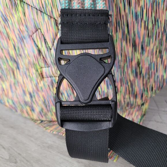 KAVU Ropercise Rope Sling Crossbody Bag Multicolor Neon Stripe Pattern EXCELLENT - Picture 8 of 9